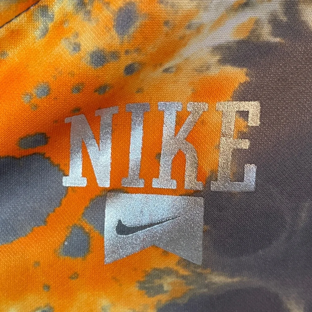 Nike Kids Youth Size Large Vibrant Orange and Gray Hoodie Full Zip Jacket